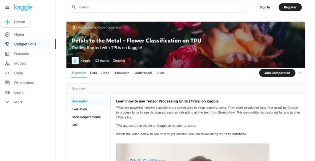 Tensor Processing Units(TPUs)를 활용한 꽃의 종류 분류하는 머신러닝 모델 경진대회 (Petals to the Metal - Flower Classification on TPU) | 캐글 (Kaggle)