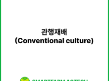 관행재배(Conventional culture) | 스마트팜피디아 (Smartfarm Pedia)