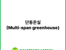 단동온실(Multi-span greenhouse) | 스마트팜피디아 (Smartfarm Pedia)