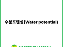 수분포텐셜(Water potential) | 스마트팜피디아 (Smartfarm Pedia)