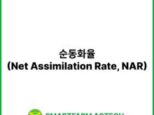 순동화율(Net Assimilation Rate, NAR) | 스마트팜피디아 (Smartfarm Pedia)