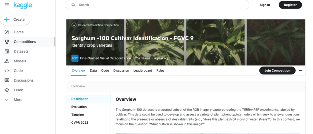 스마트팜과 미래 농업: 수수 - 100 작물 분류 대회의 의미(Sorghum -100 Cultivar Identification - FGVC 9) | 캐글 (Kaggle)