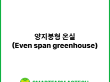 양지붕형 온실(Even span greenhouse) | 스마트팜피디아 (Smartfarm Pedia)