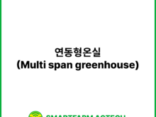 연동형온실(Multi span greenhouse) | 스마트팜피디아 (Smartfarm Pedia)