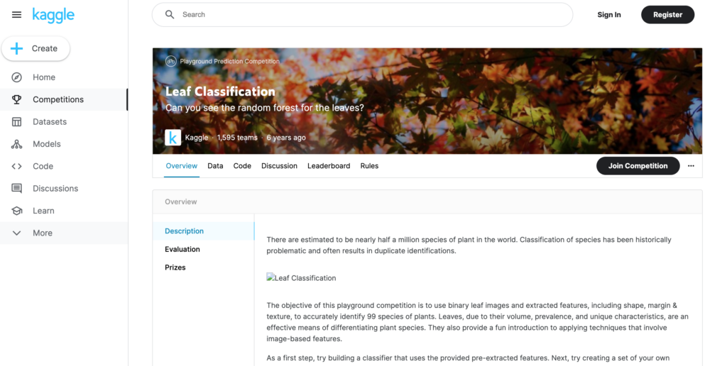 이미지로 식물 잎 분류 (Leaf Classification) | 캐글 (Kaggle)
