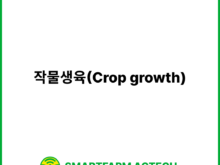 작물생육(Crop growth) | 스마트팜피디아 (Smartfarm Pedia)