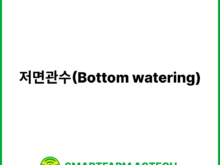 저면관수(Bottom watering) | 스마트팜피디아 (Smartfarm Pedia)