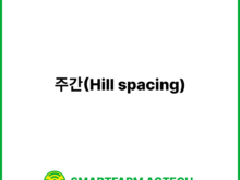 주간(Hill spacing) | 스마트팜피디아 (Smartfarm Pedia)