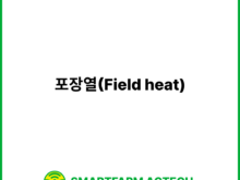 포장열(Field heat) | 스마트팜피디아 (Smartfarm Pedia)