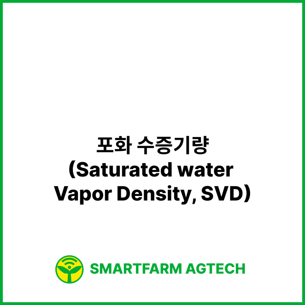 포화 수증기량(Saturated water Vapor Density, SVD) | 스마트팜피디아 (Smartfarm Pedia)