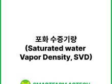 포화 수증기량(Saturated water Vapor Density, SVD) | 스마트팜피디아 (Smartfarm Pedia)