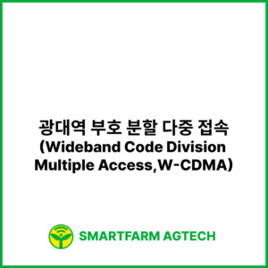 광대역 부호 분할 다중 접속(Wideband Code Division Multiple Access,W-CDMA) | 스마트팜피디아 (Smartfarm Pedia)