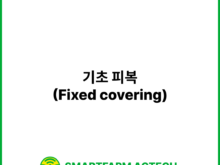 기초 피복(Fixed covering) | 스마트팜피디아 (Smartfarm Pedia)