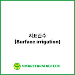 지표관수(Surface irrigation) _ 스마트팜피디아 (Smartfarm Pedia)